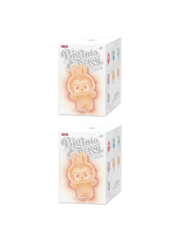 Pack Of 2 Set - Blind Box - Official Authentic Barcoded Pop Mart Labubu Plush – Limited-Edition Fuzzy Bunny‑Eared Monster - Big Into Energy Collection